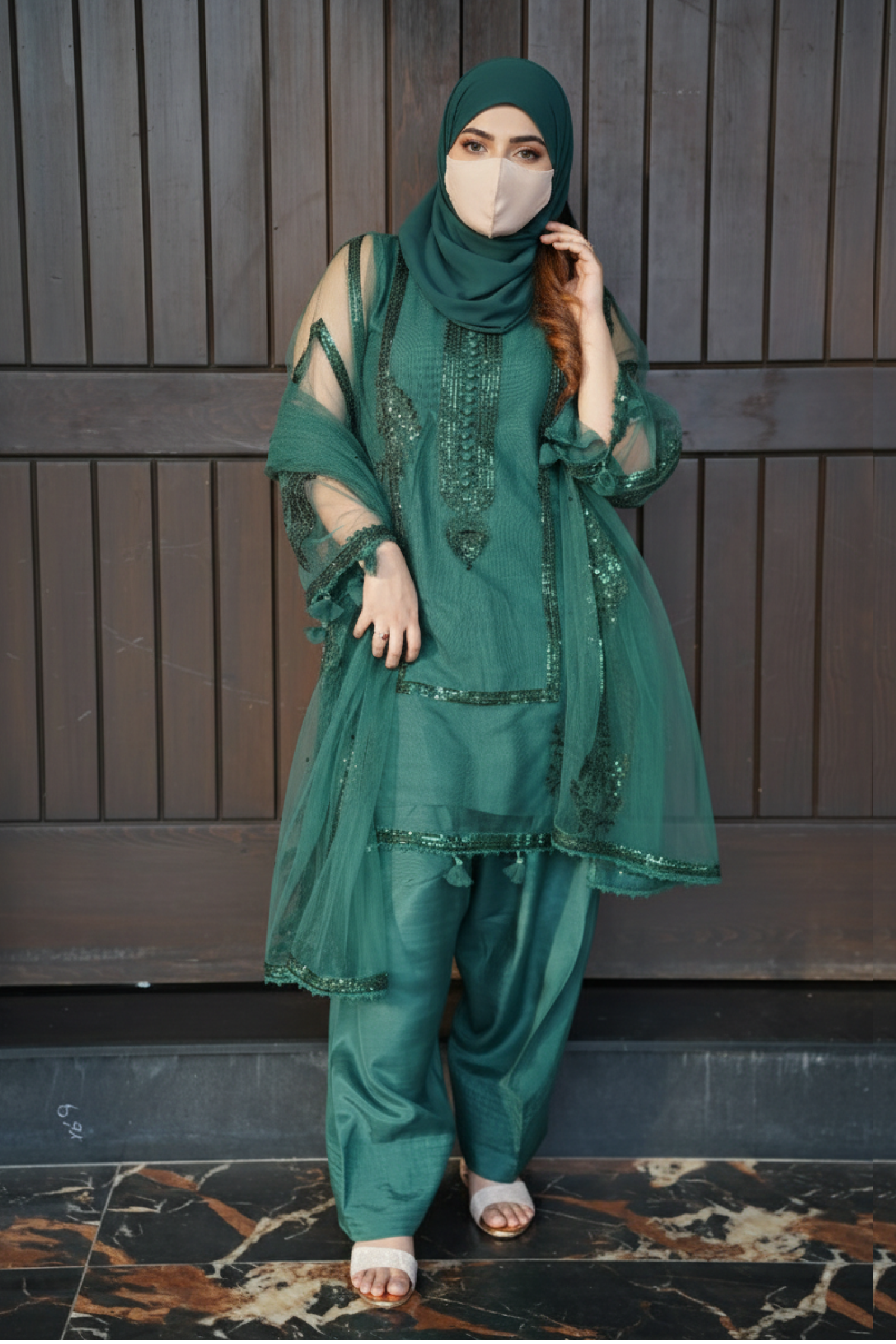 Deep-Teal-3-PCS-Embroidered