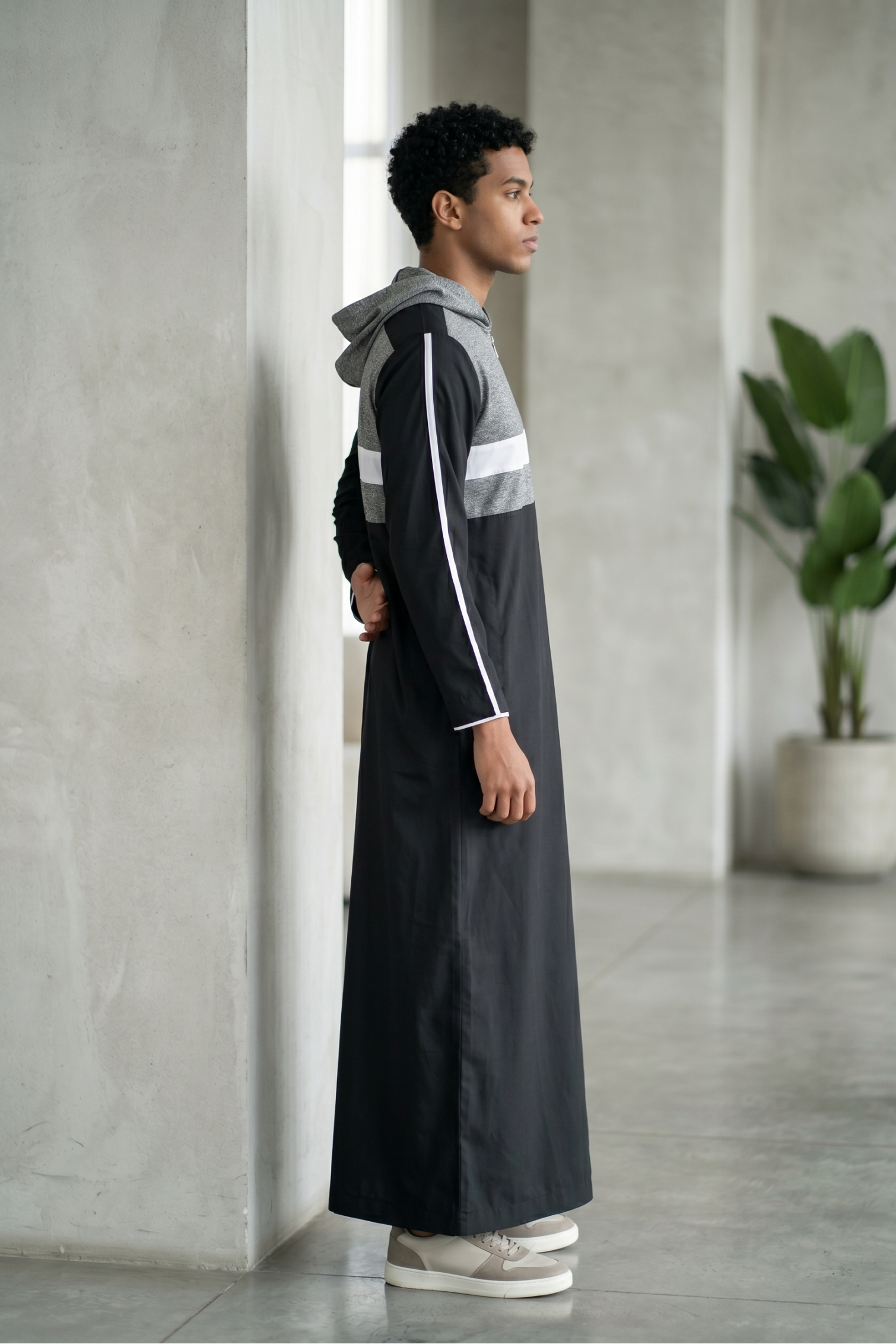 Hooded Thobe - Ship Grey