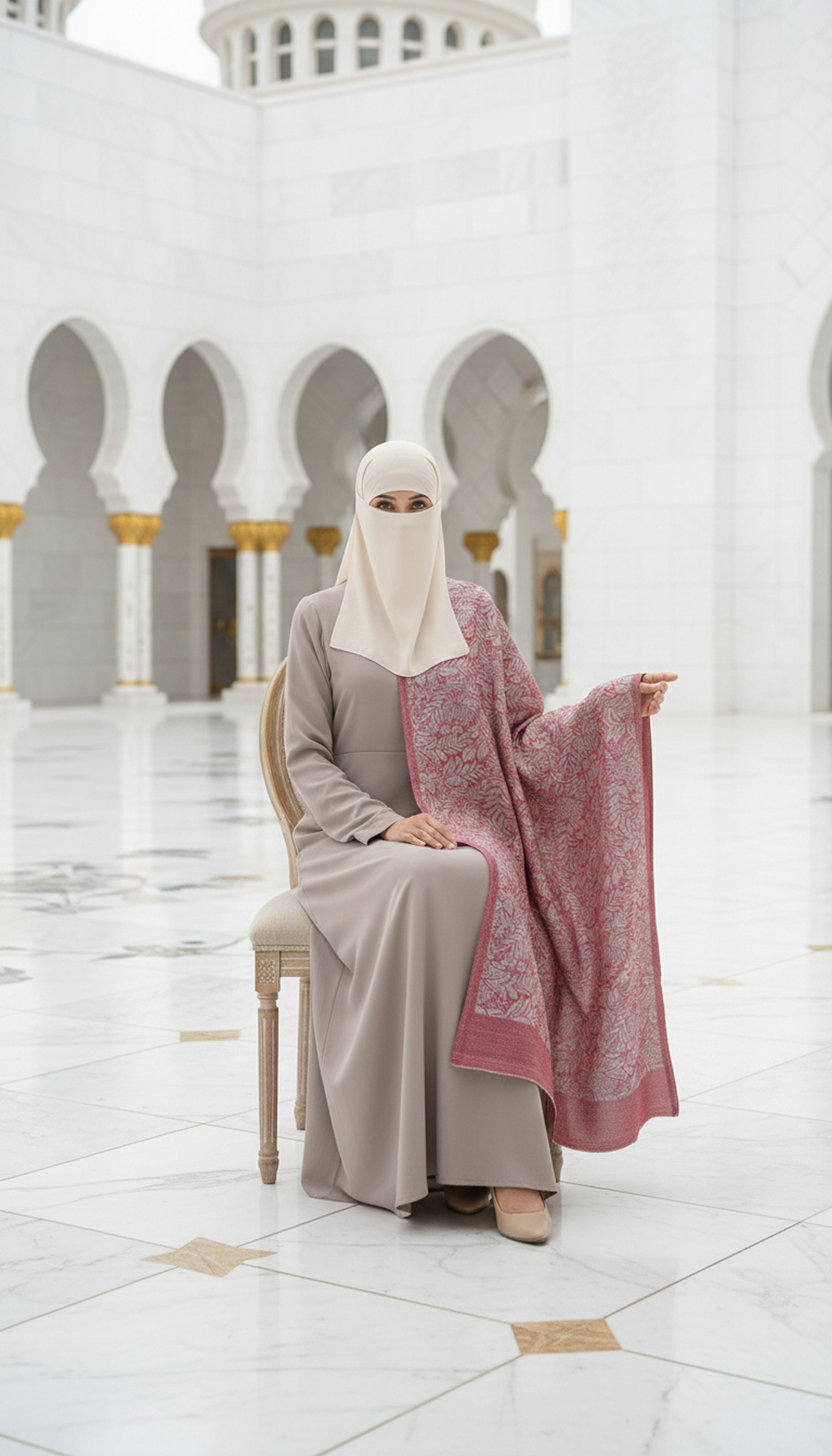 M.L-Silk-Stole-Red