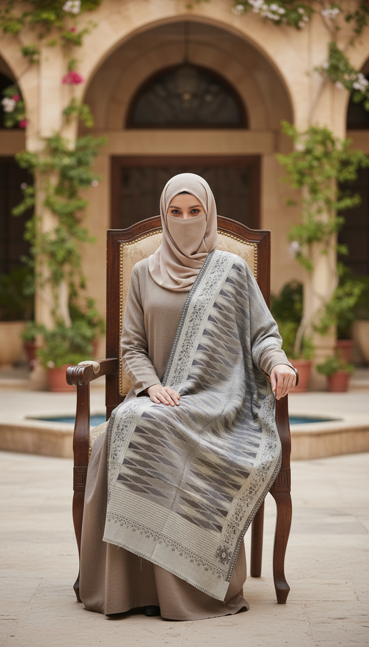 Cream-Kani-Palla-Stole-B-For-Girls
