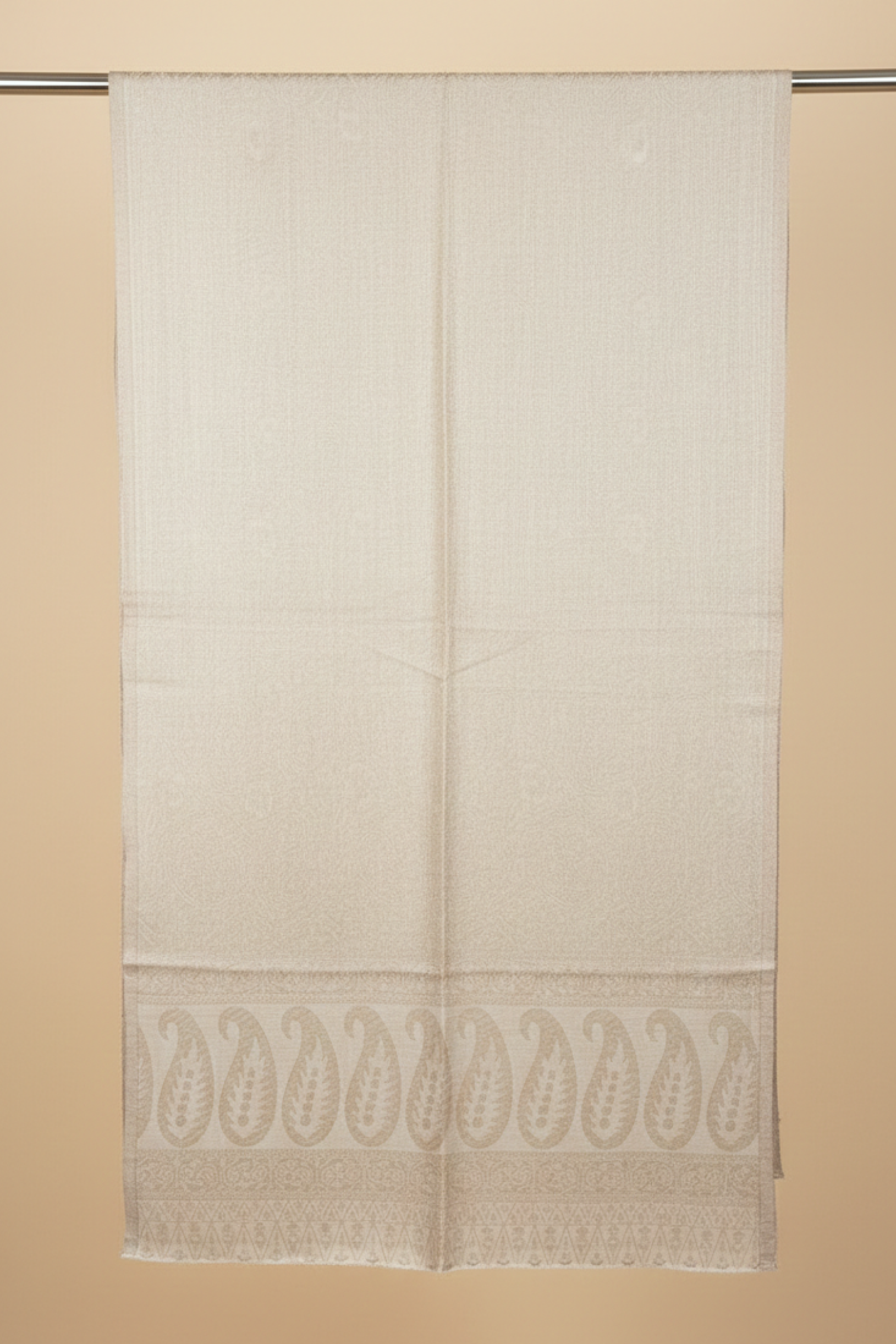 Cream-M.L-Silk-Stole