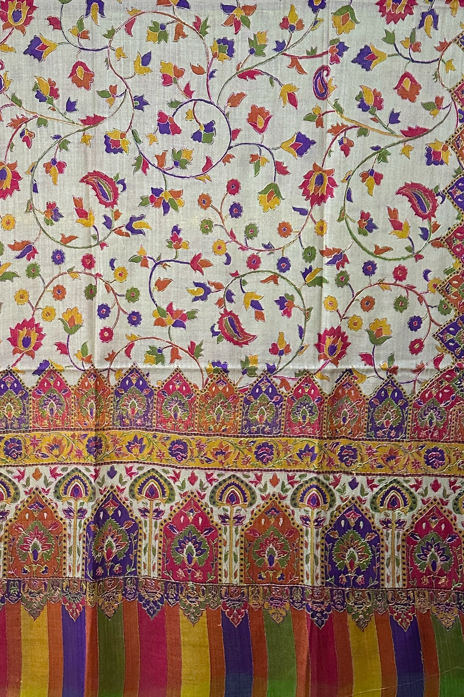 Cream-Print-Qalamkar-Sooti-Shawl