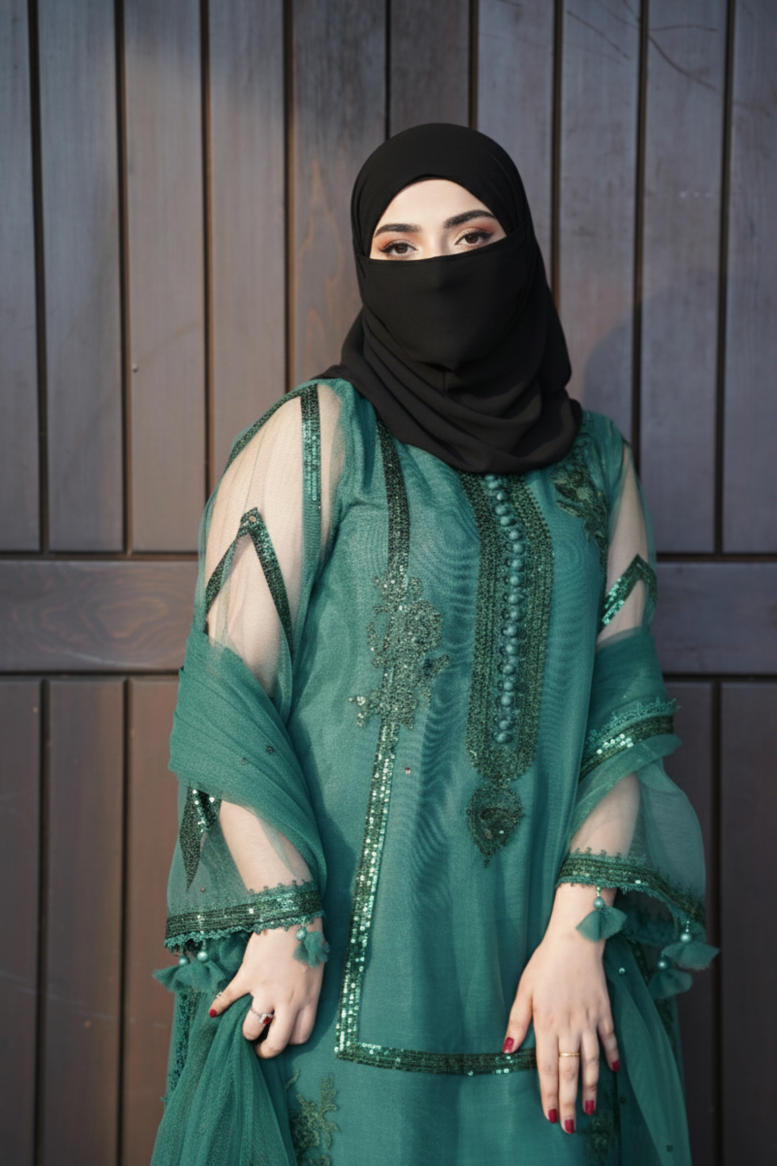 Deep-Teal-3-PCS-Embroidered-Green