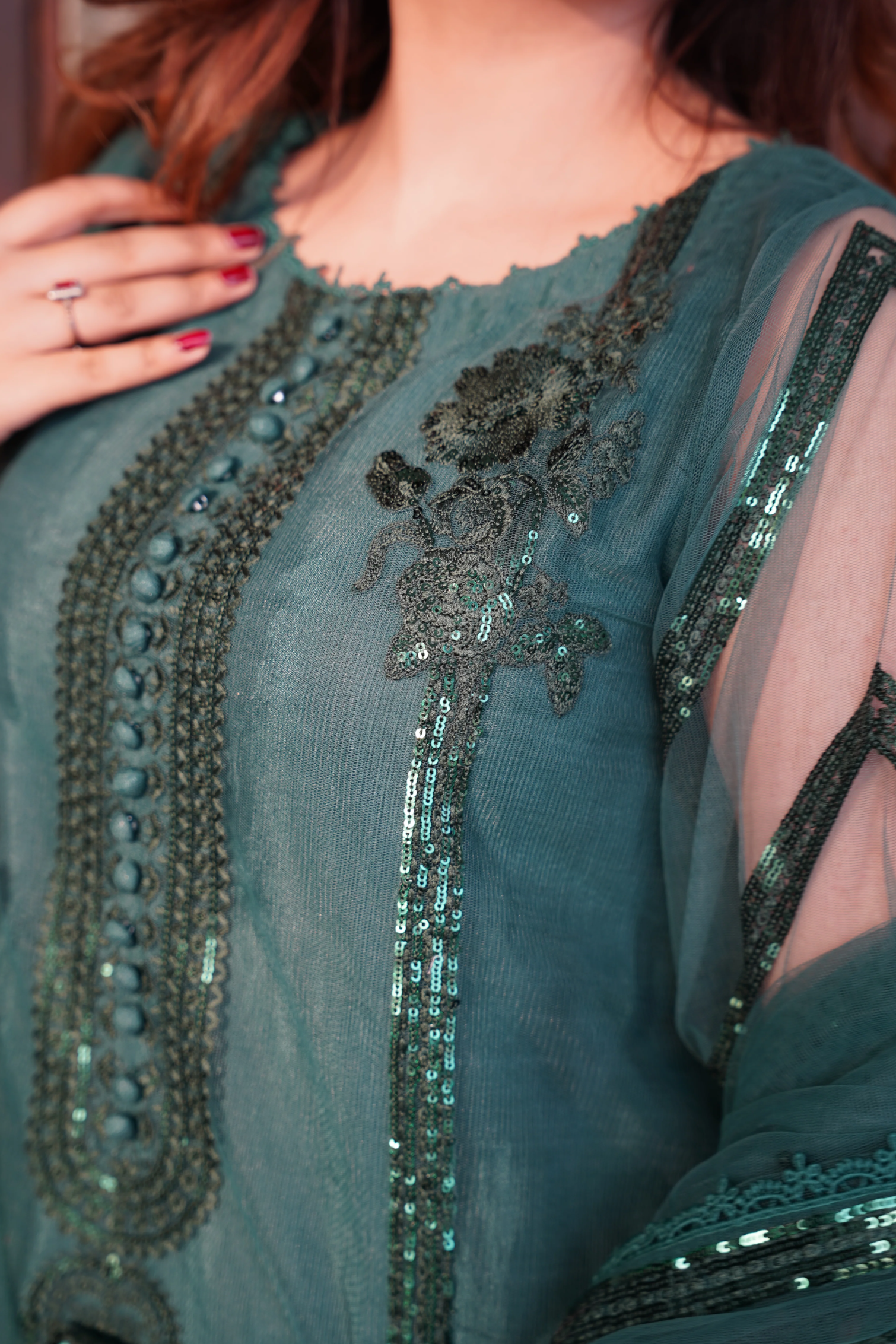 Deep-Teal-3-PCS-Embroidered-Stylish