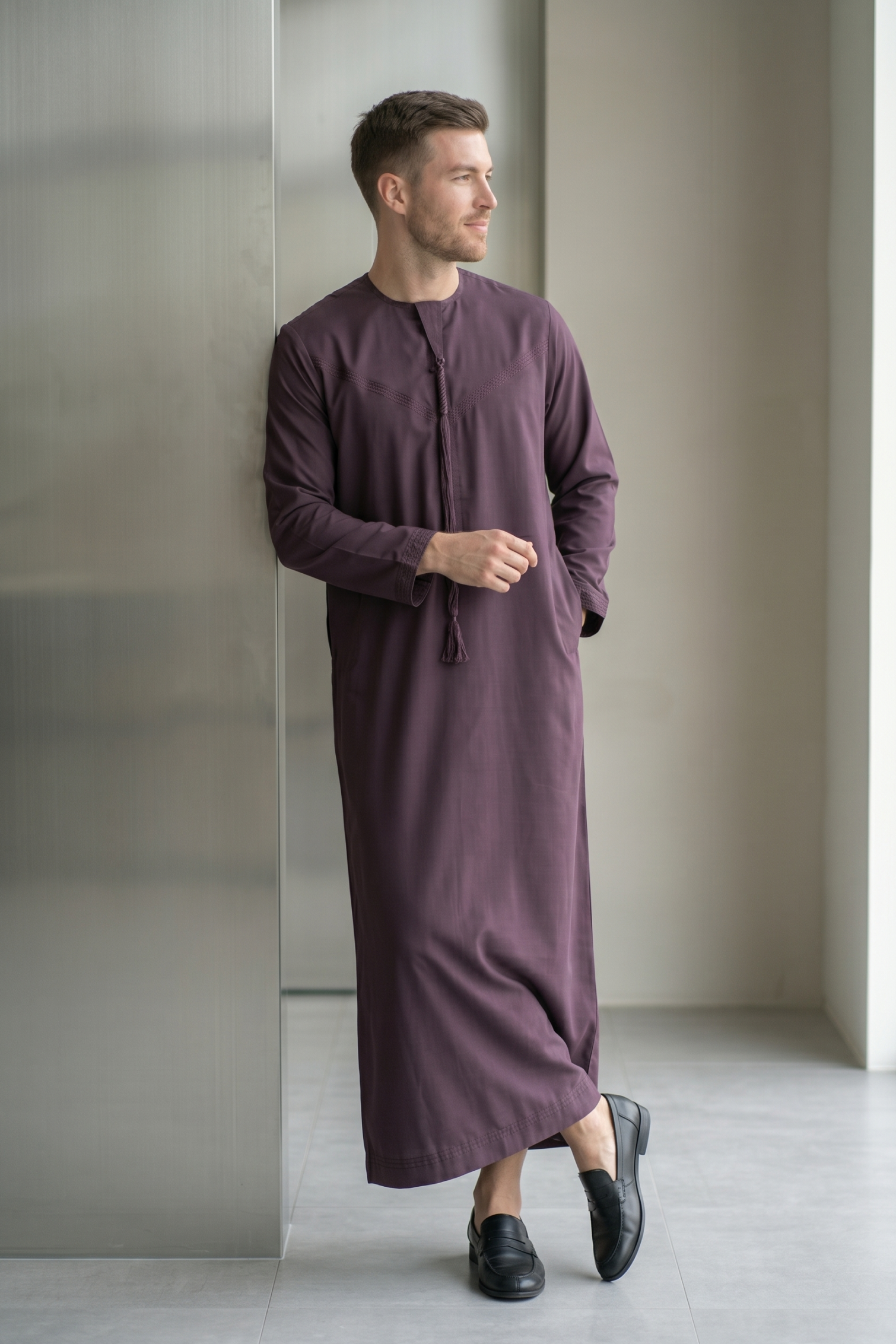 Emirati Thobe - Purple Taupe