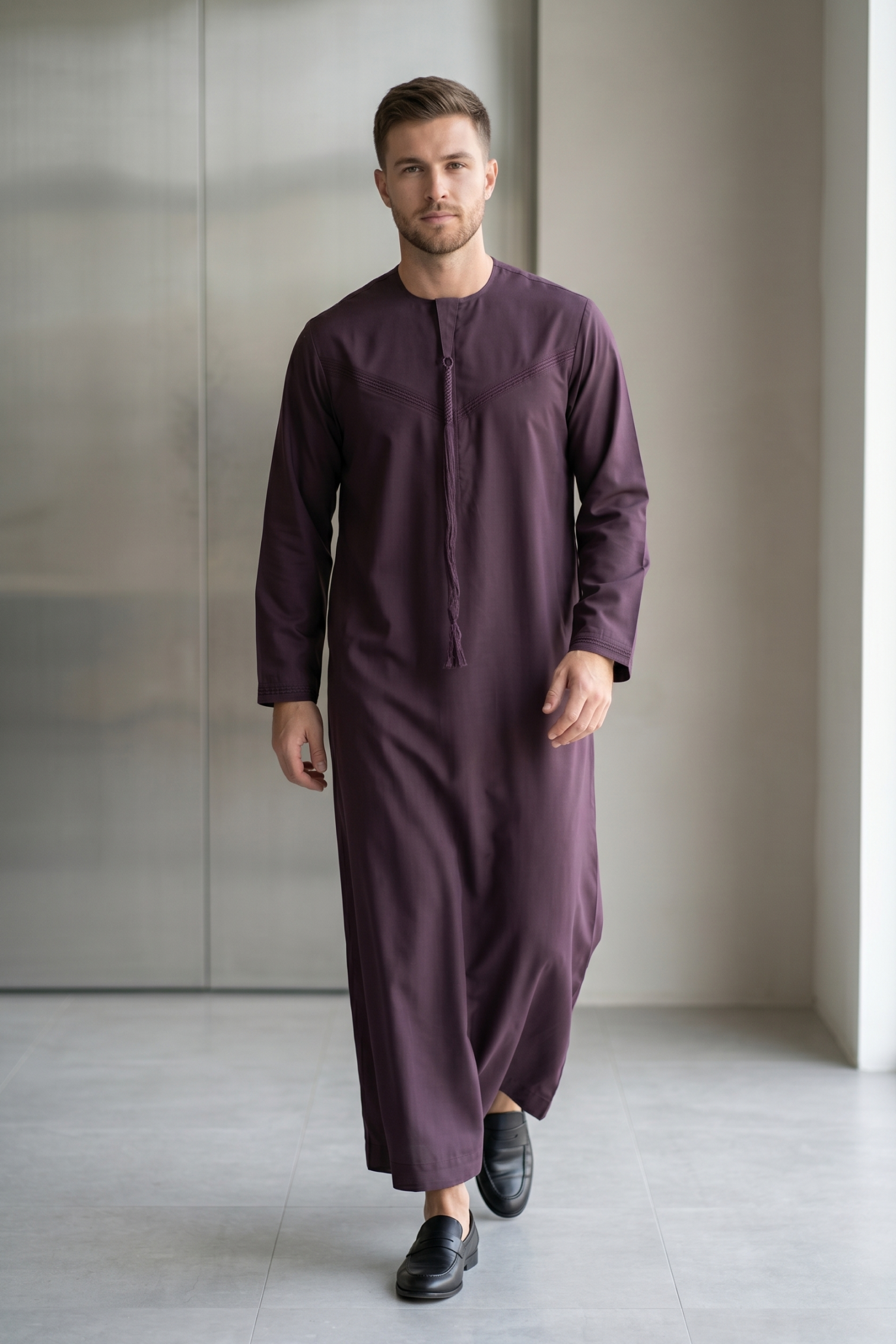 Emirati Thobe - Purple Taupe