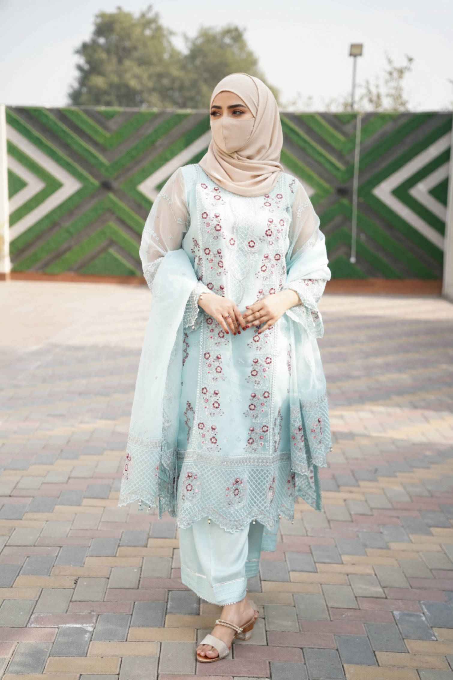 SAPPHIRE - 3 PCS - Embroidered
