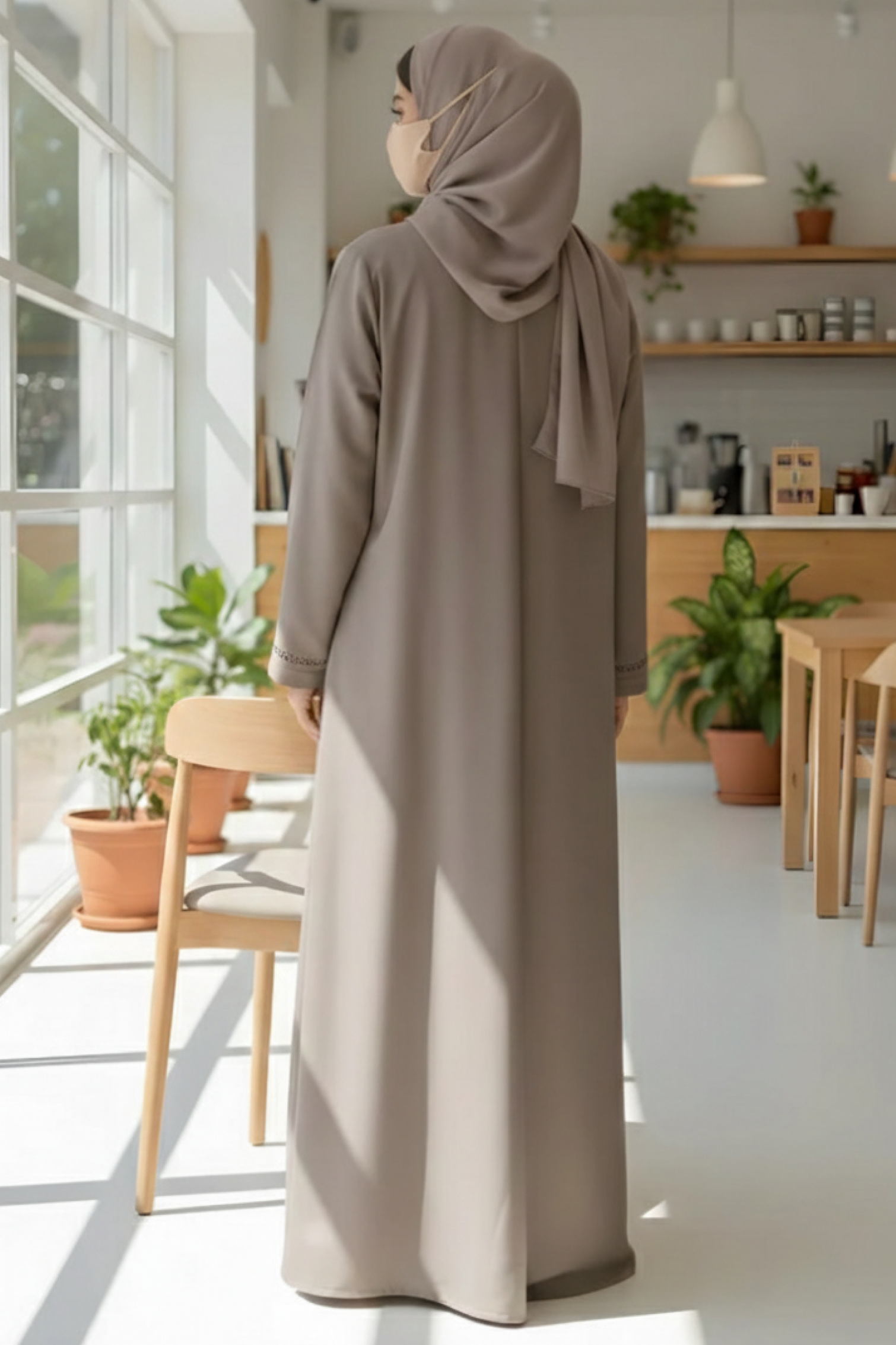 Beige Nova Abaya