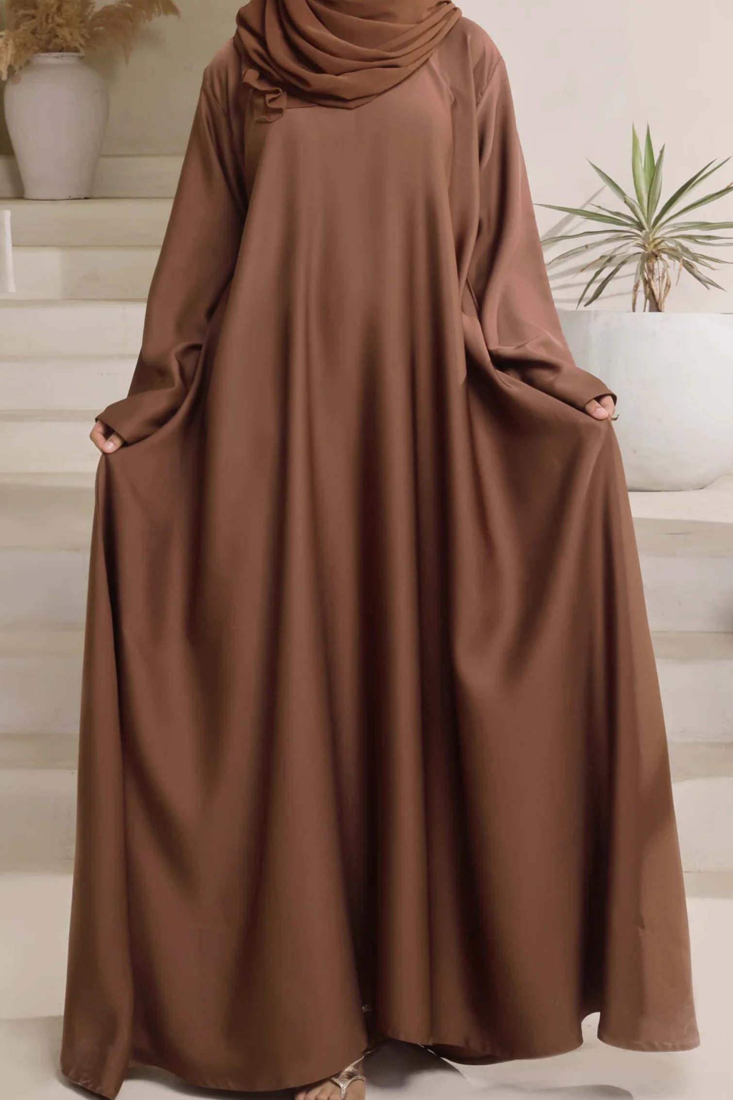 Brown Lapris Abaya