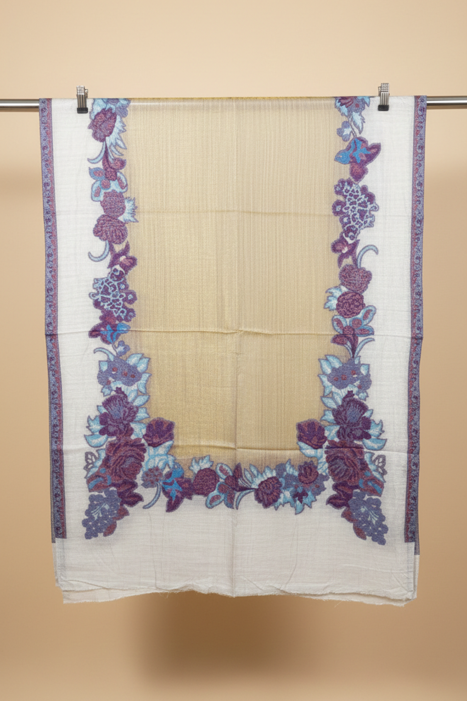 Gulab-Border-Stole-Cream