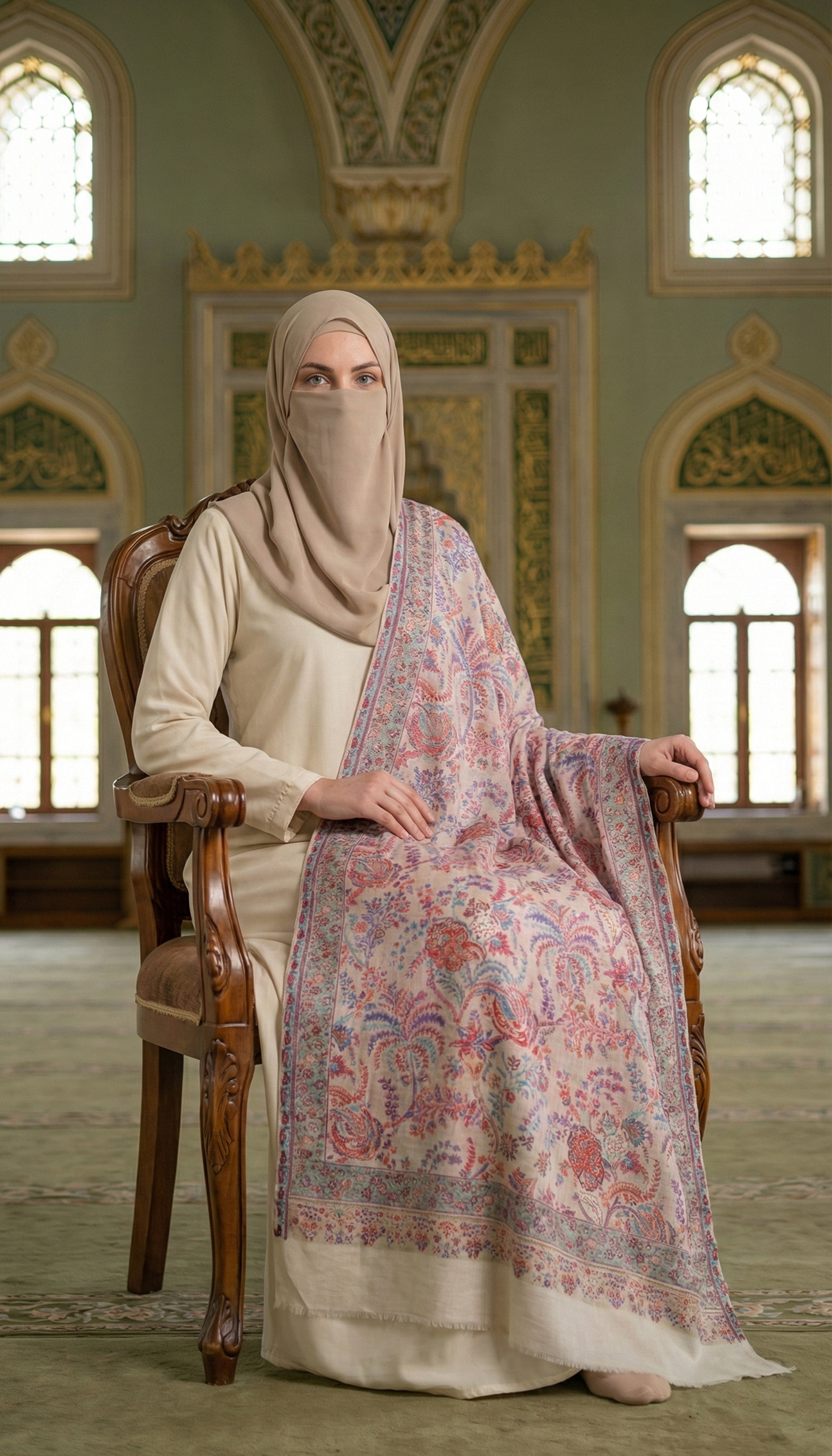 Gulab-Kani-Shawl-Cream