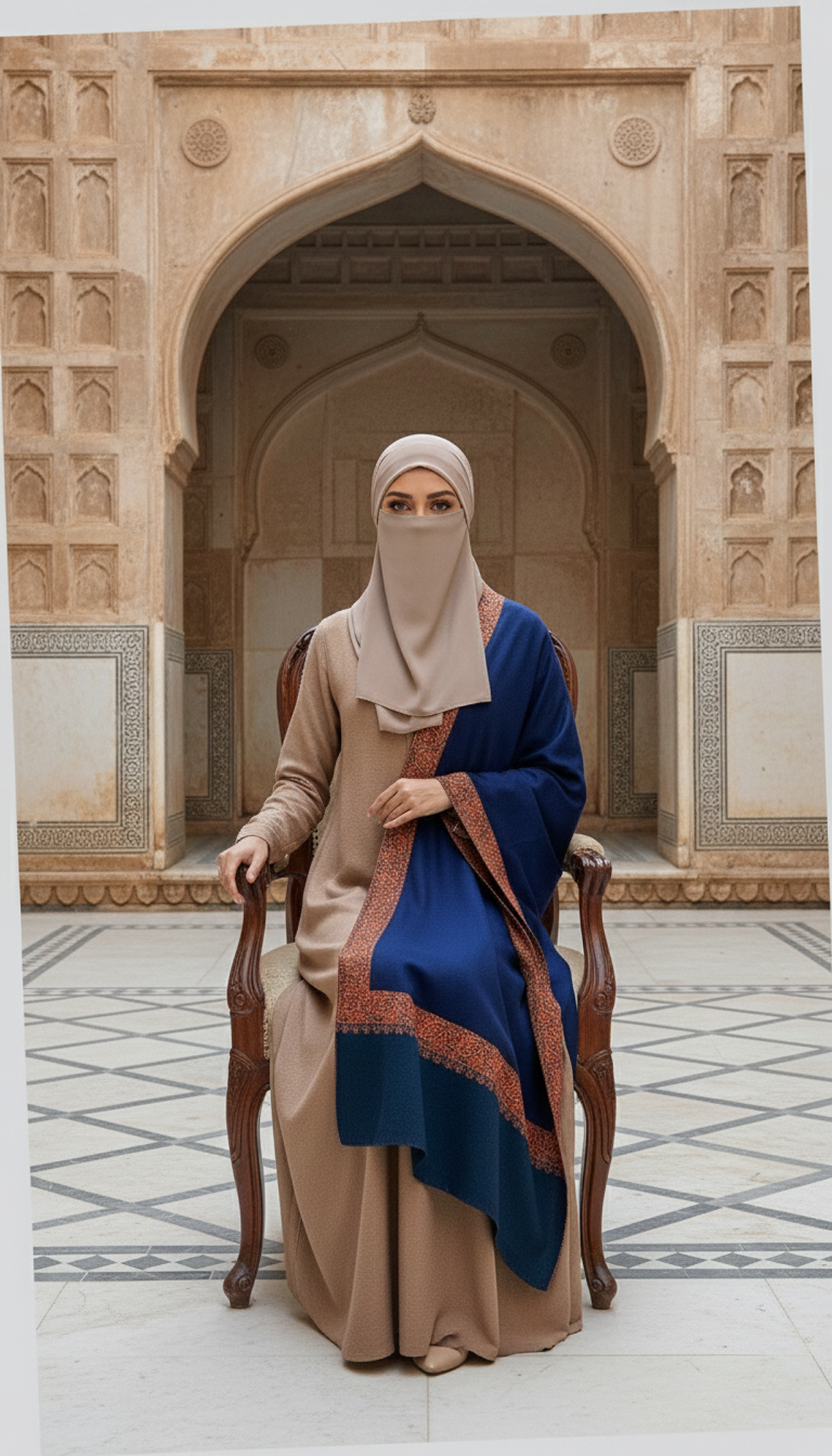 Luxury-Doordar-Shawl-Blue