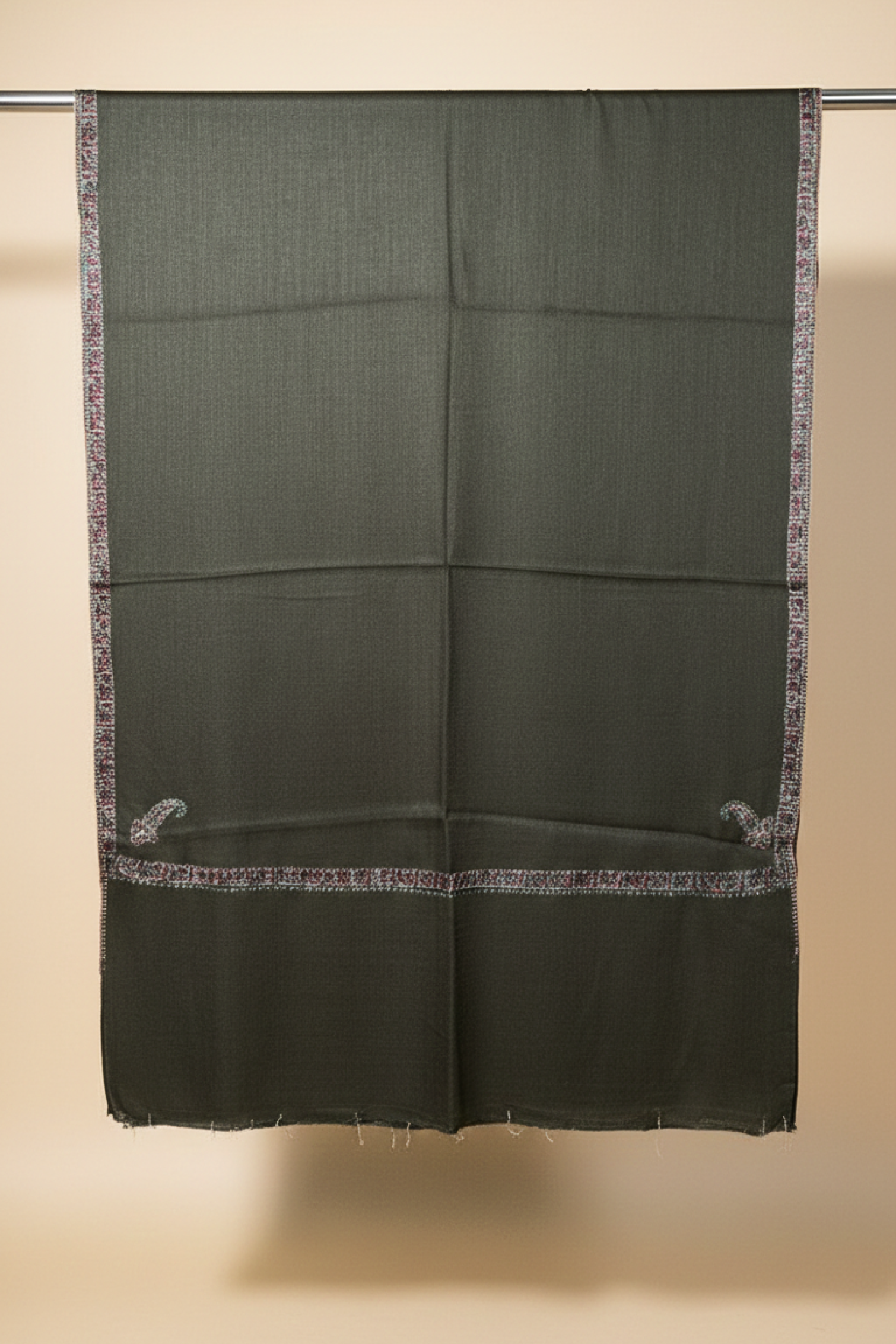 M.L-Hashiya-Stole-Grey