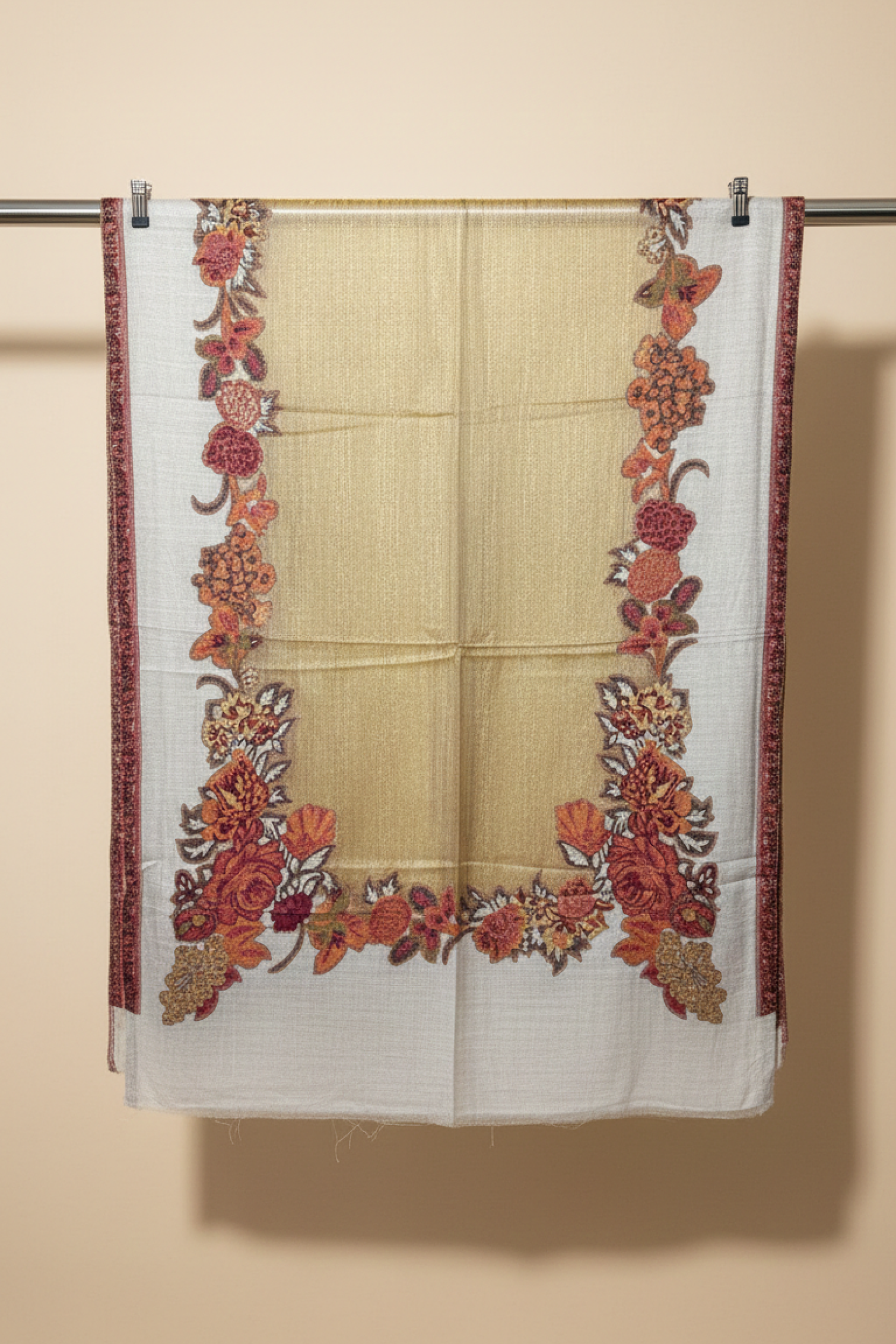 M.L Gulab Border Stole