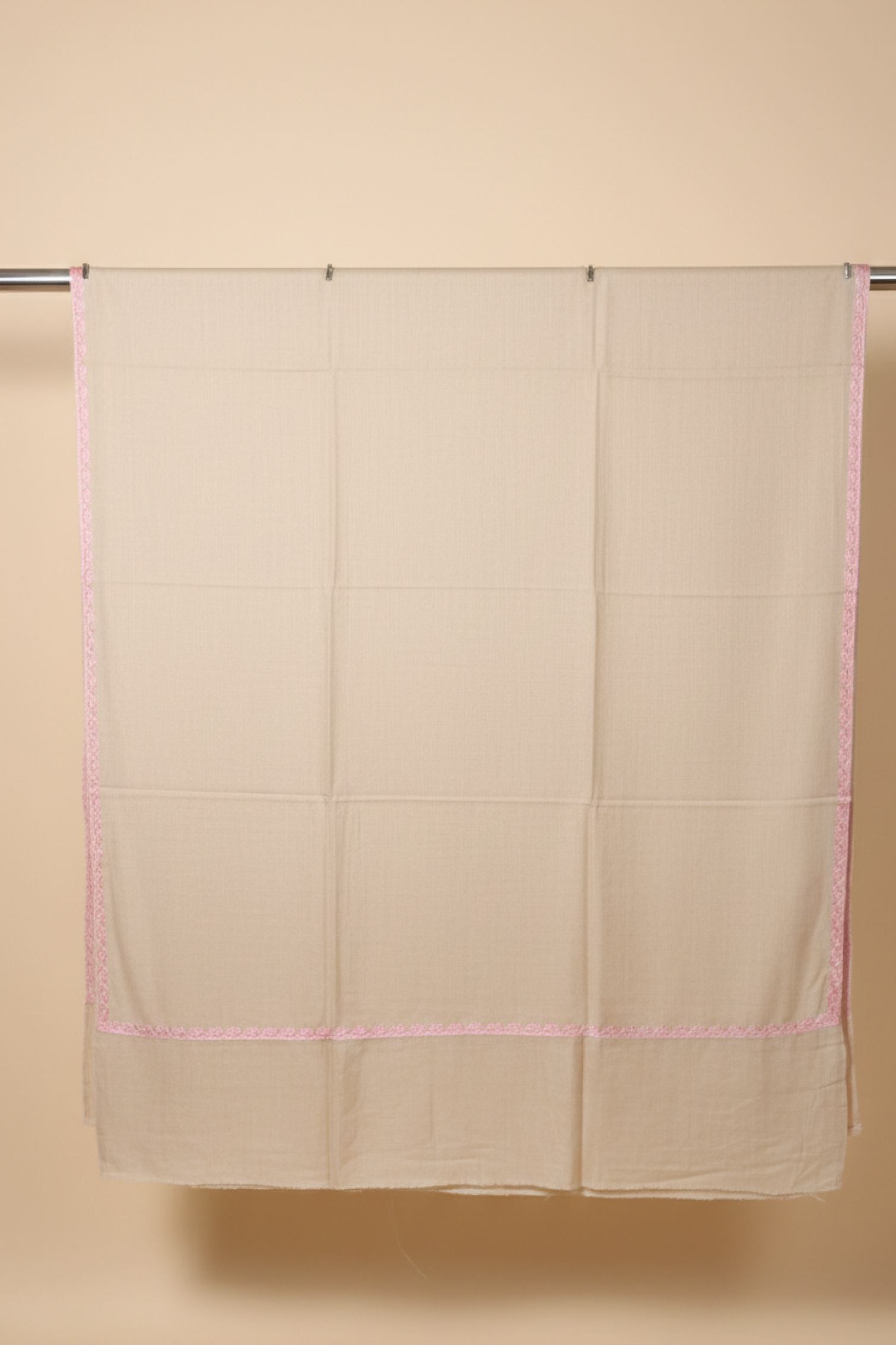 M.P-Sooti-Hashiya-Shawl-Cream-For-Women