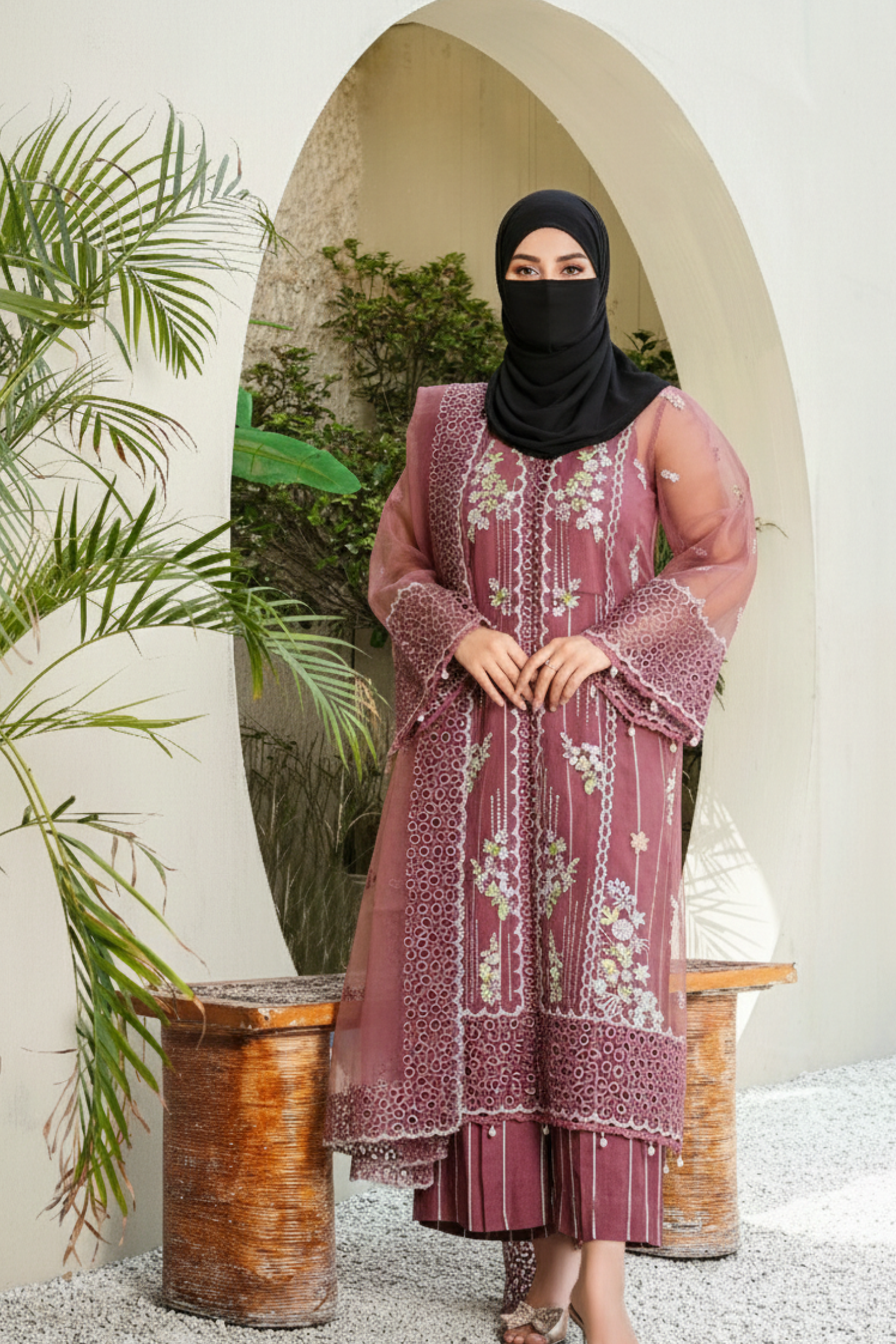 MAYA- 3 PCS - Embroidered