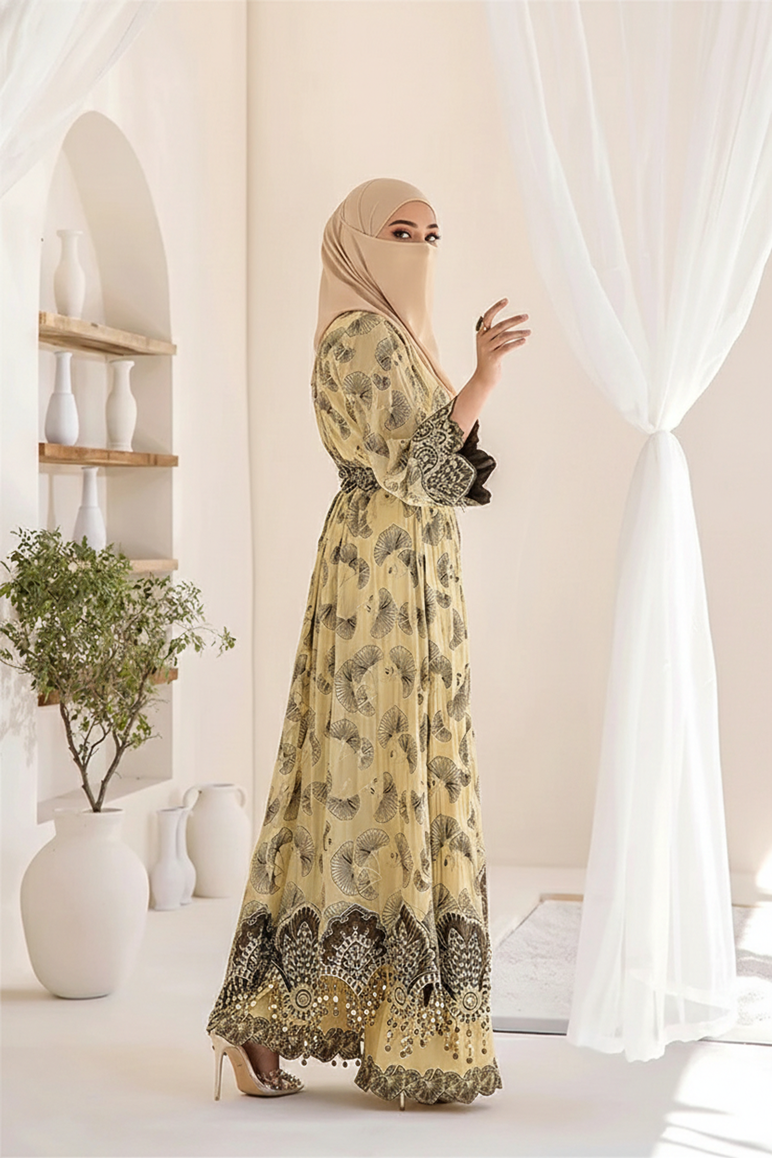 MUZHIRAH-3PCS-EMBROIDER-Yellow