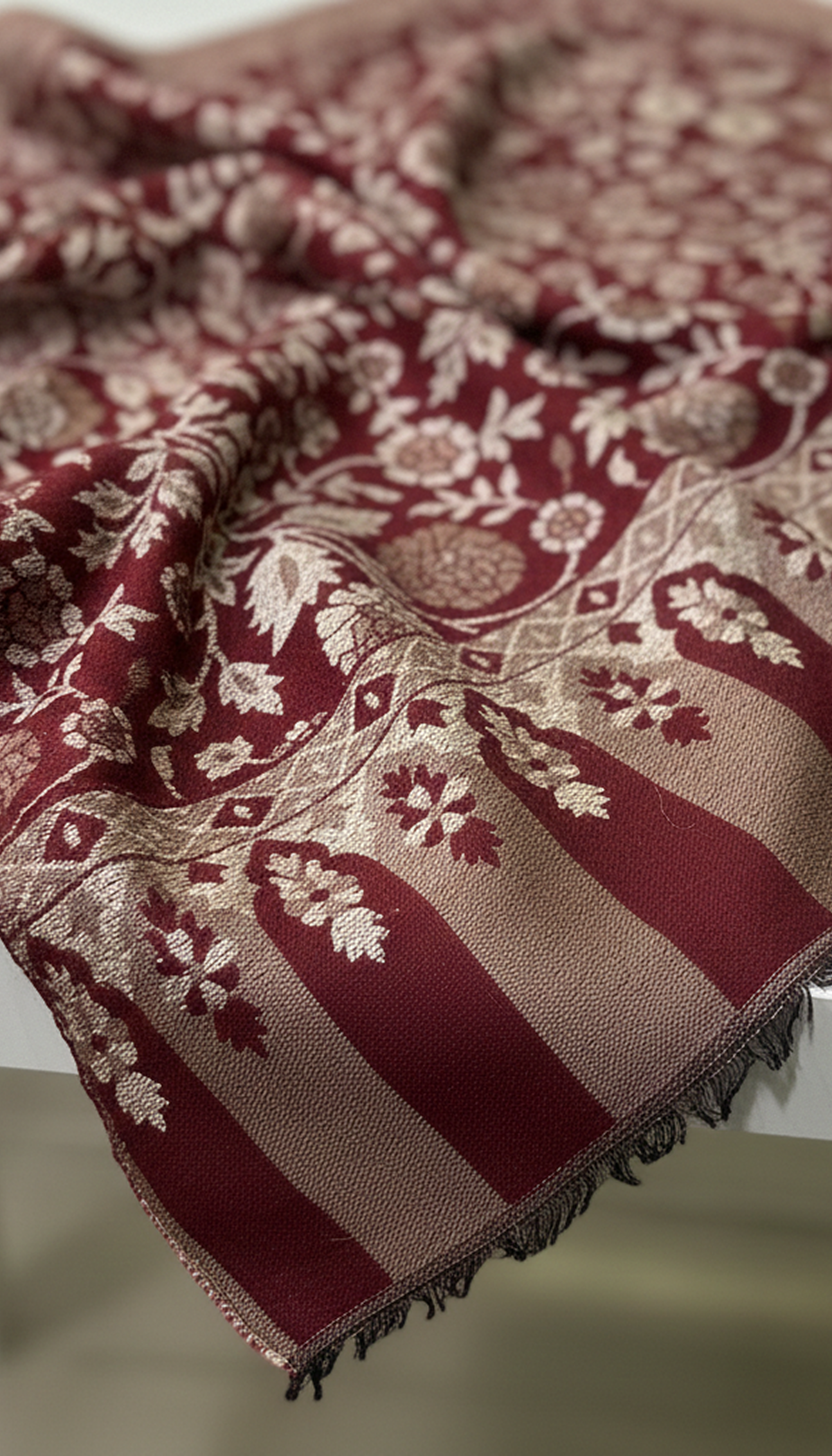 New-Kani-Shawl-B-Red-For-Woman