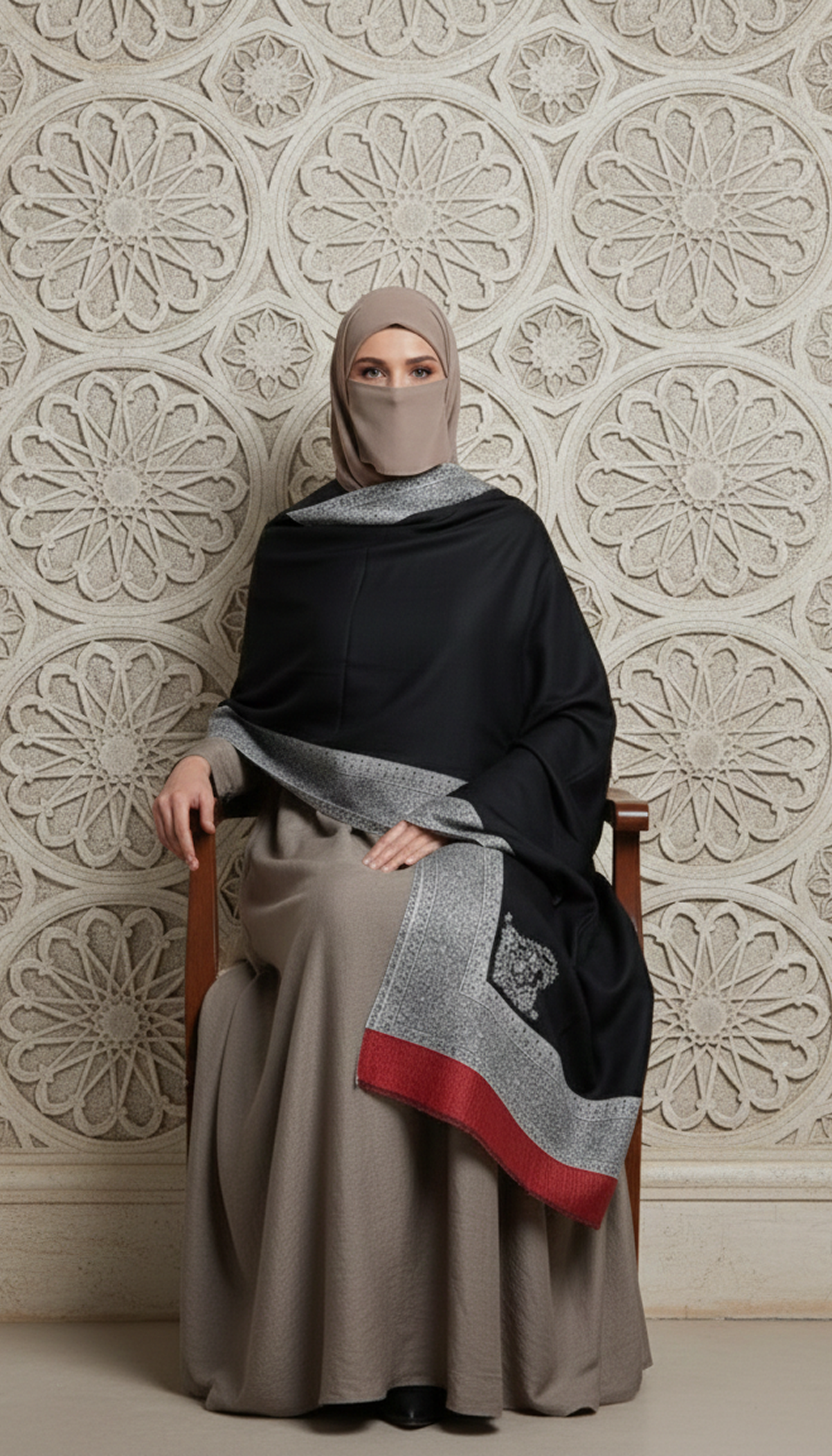 New-Kani-Stole-Black-For-Women