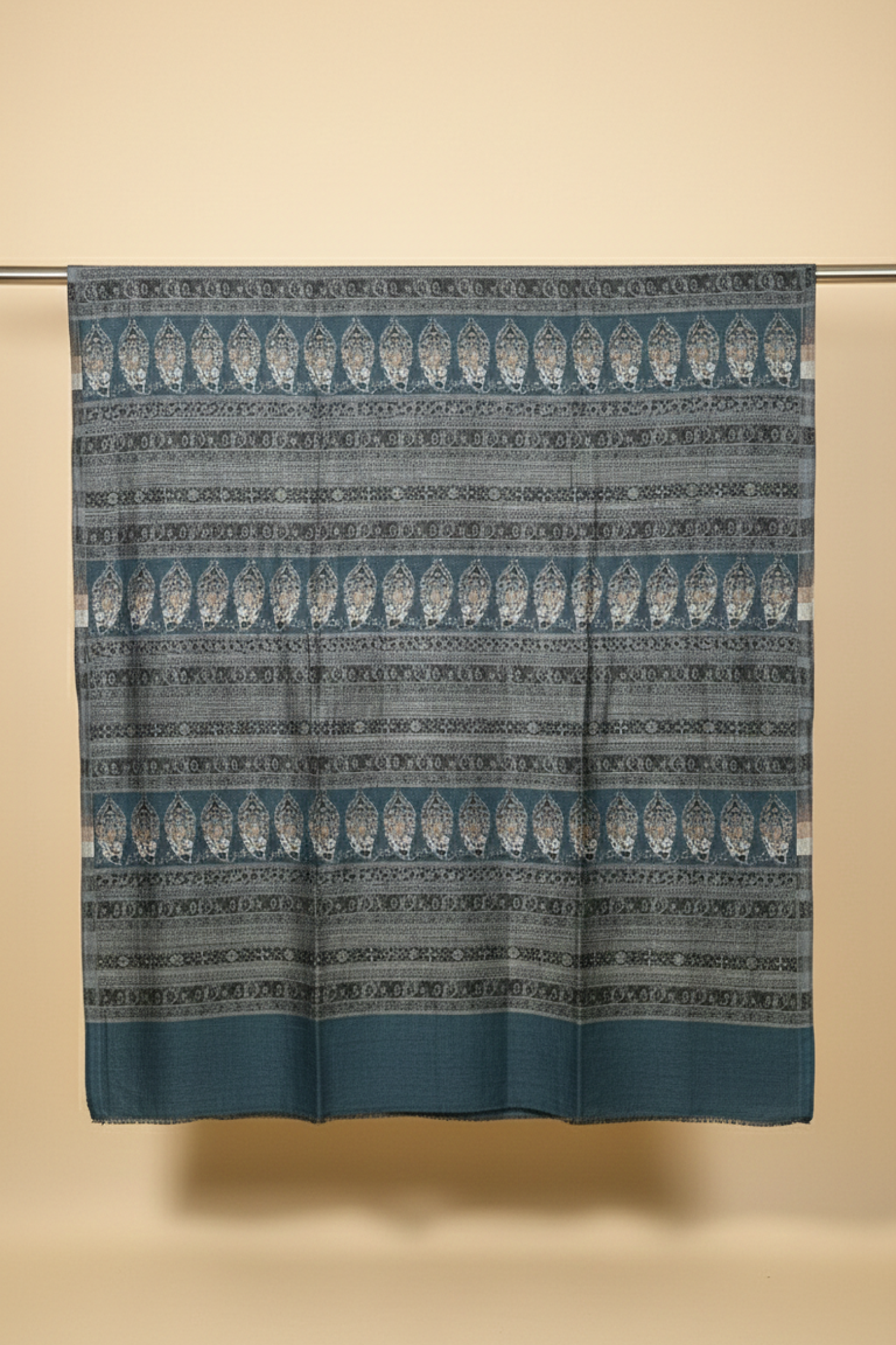 Stripe-Kani-Shawl-Grey-For-Woman