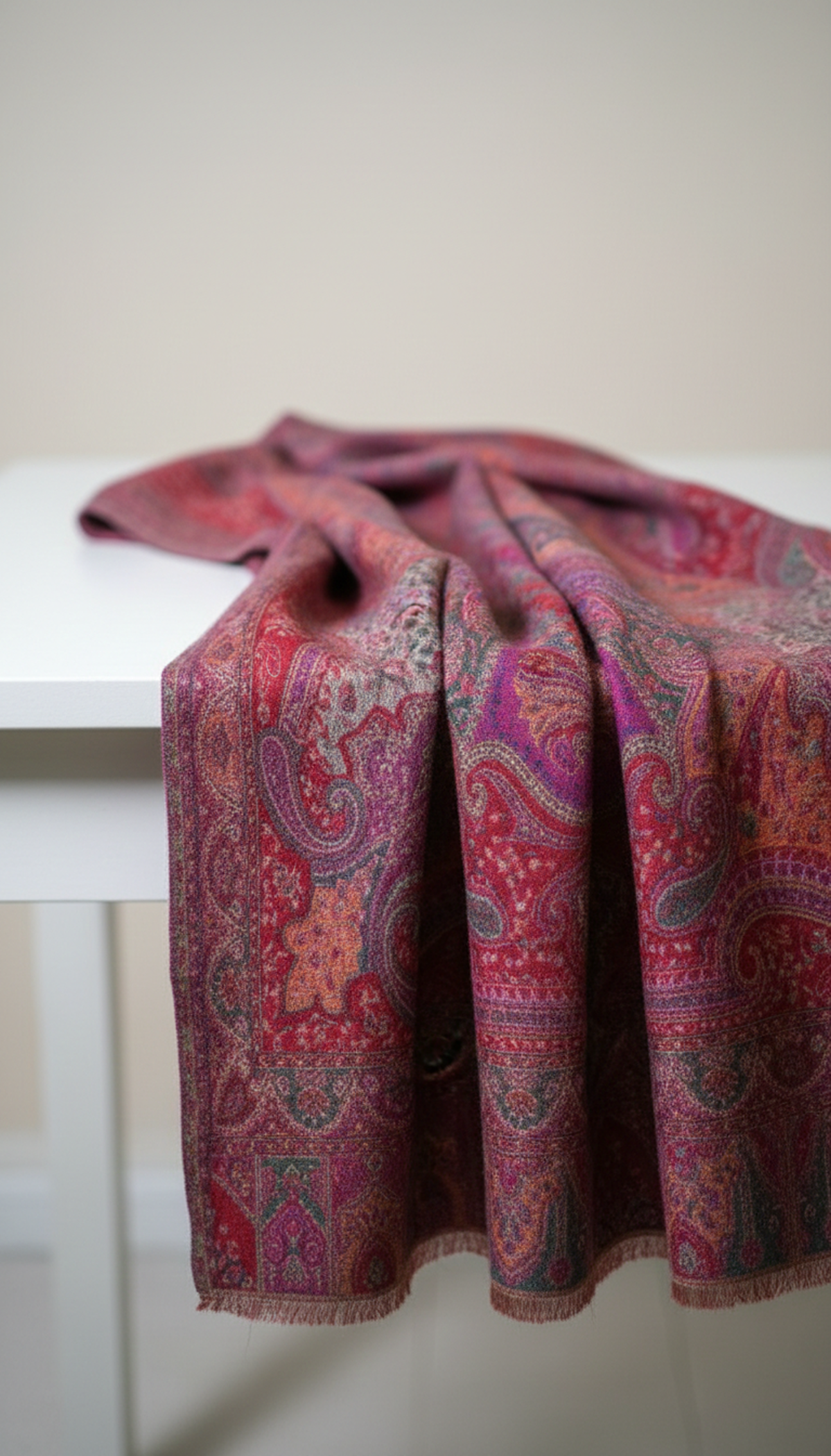 Stylish-D/S-Jamawar-Kani-Stole-Red