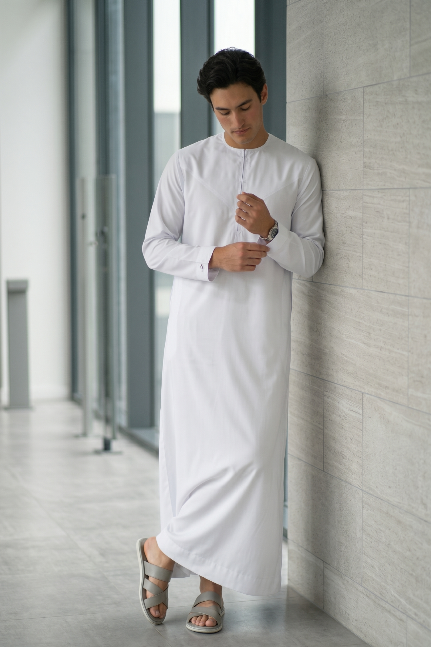Stylish-Emirati-Thobe-White