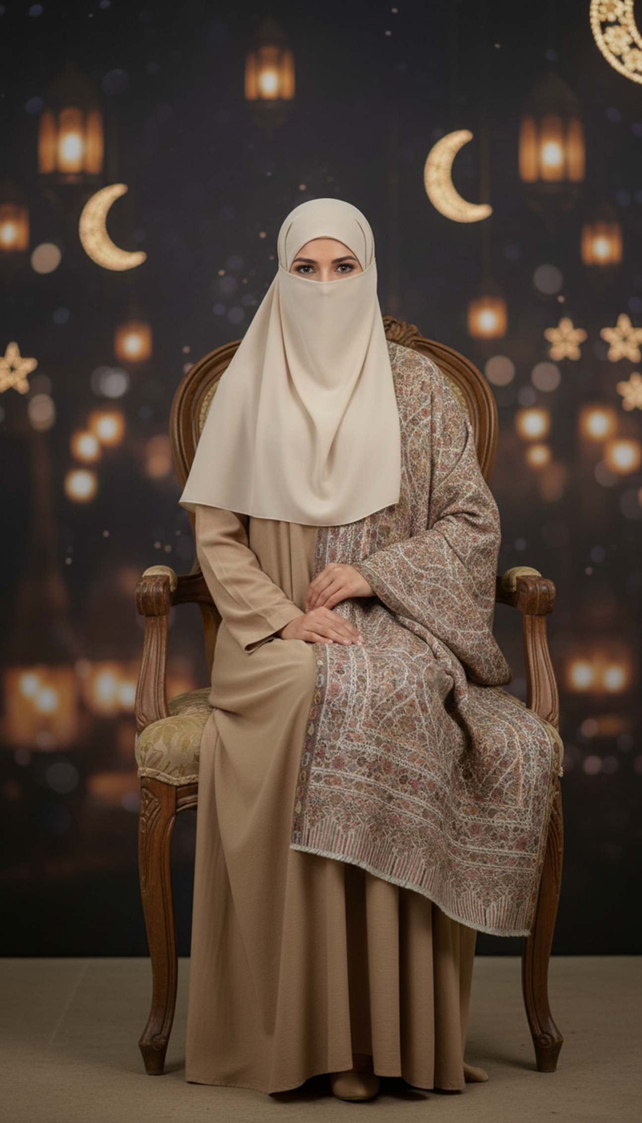 Stylish-Matka-Kani-Stole-Cream