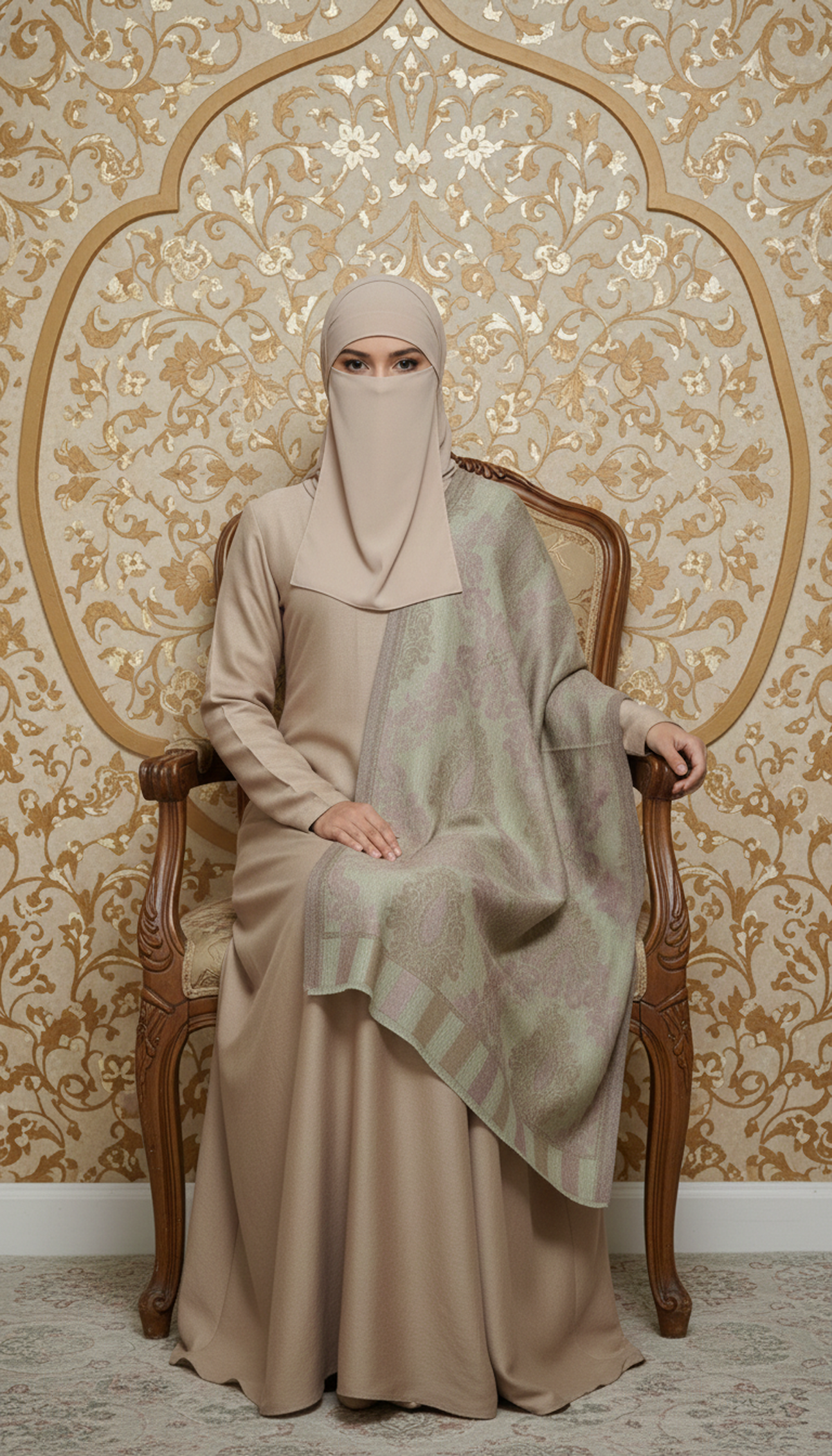 Stylish-New-Kani-Stole-A-Cream