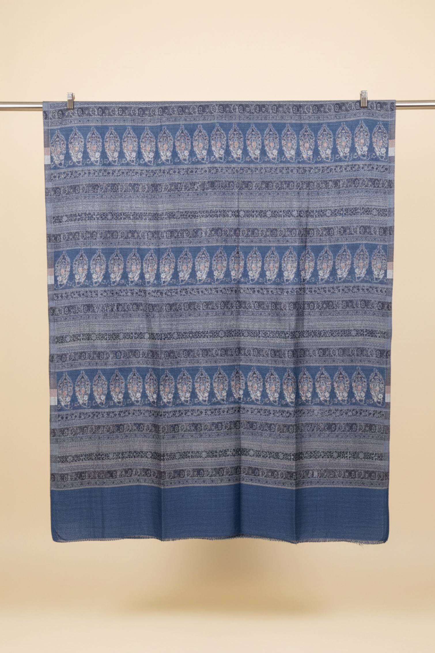 Stylish-Stripe-Kani-Shawl-Blue-For-Women