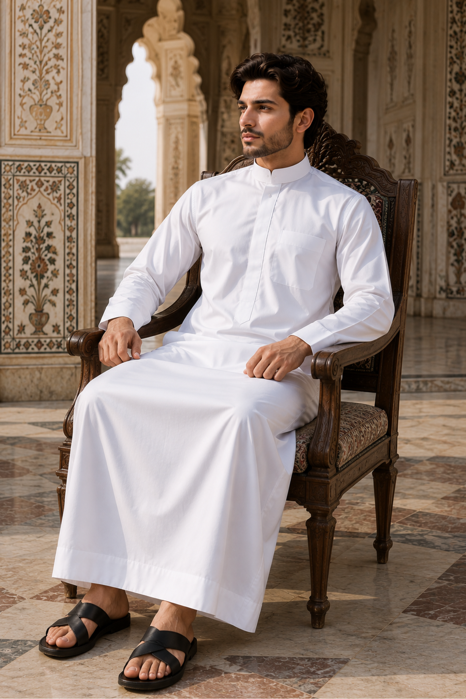 Plain Thobe - White