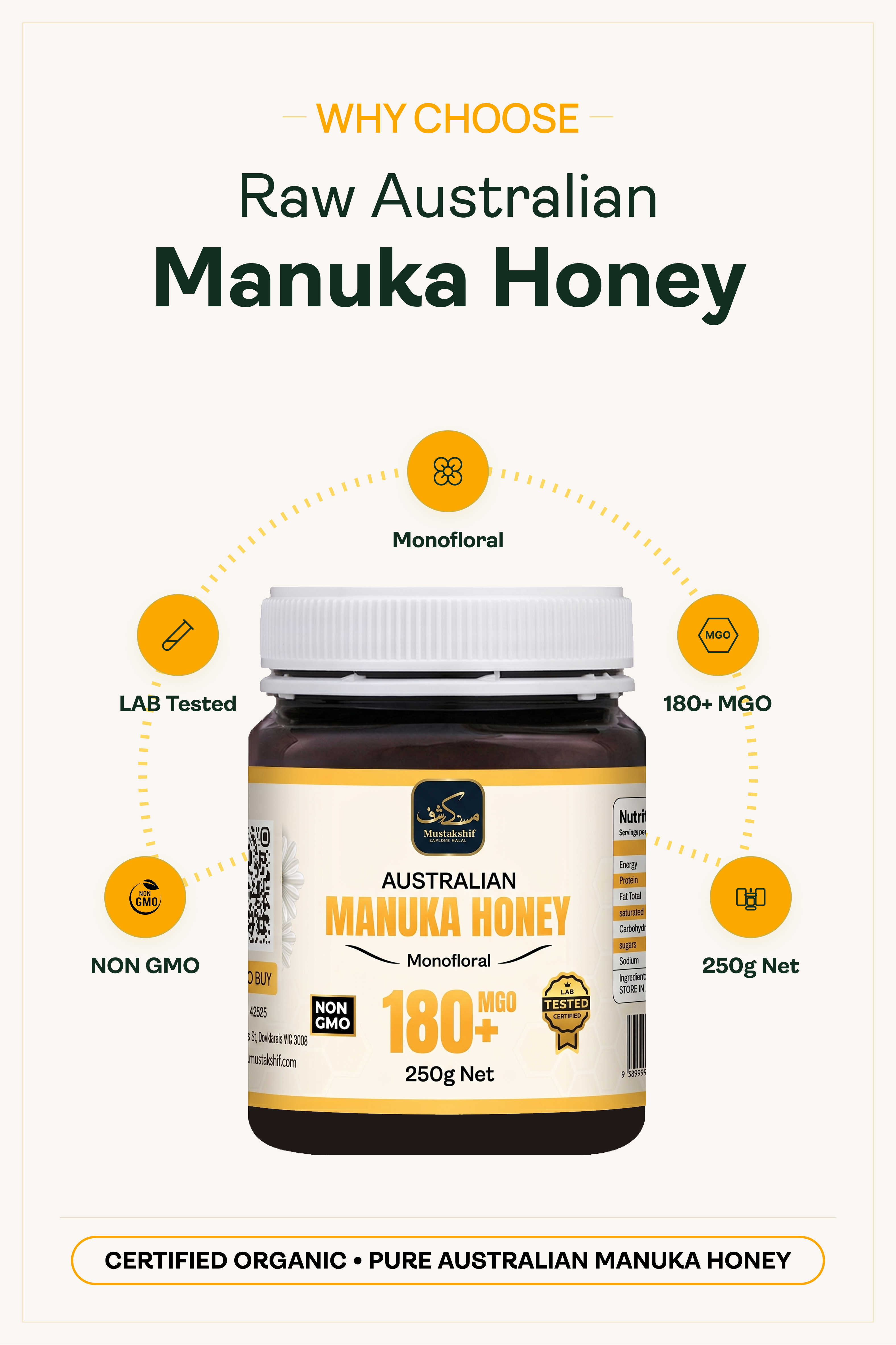 Australian Manuka Honey MGO 100+ 250g